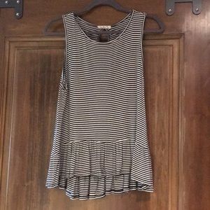 Black and white stripped blouse. Size M.